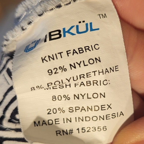 IBKUL Black & White Quarter Zip Lightweight Long Sleeve Shirt Size XL - Picture 6 of 6